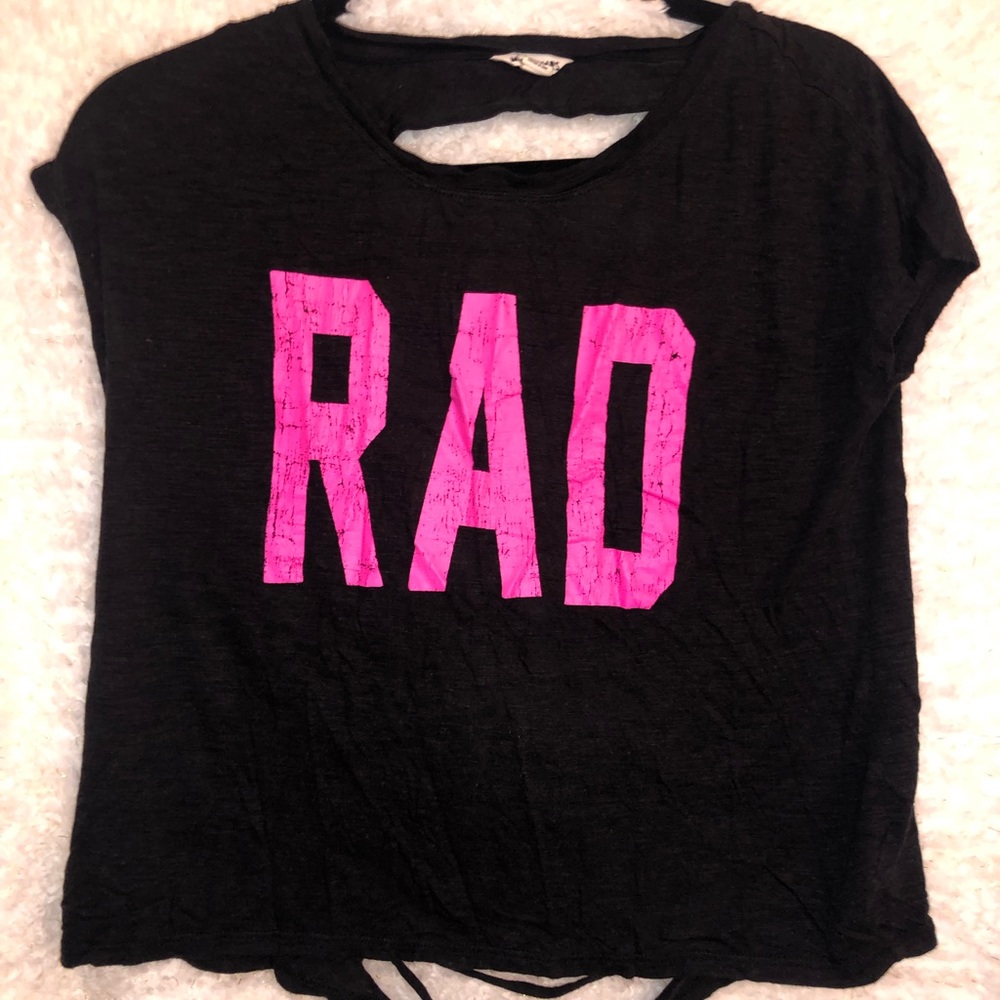 Rad shirt, open back